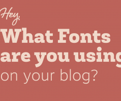 What fonts are we using on the blog